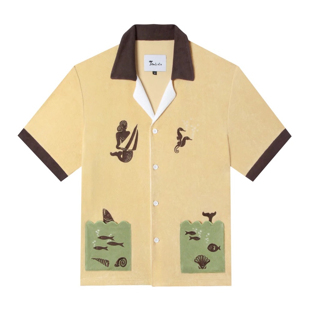 Tombolo Sailors Delight (Rare) Terry Cloth Button Up Shirt NWT SIZE LARGE